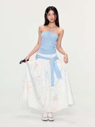 [YAWHAT] graffiti print dress