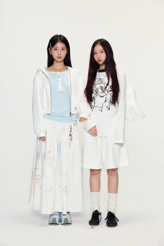 [YAWHAT] graffiti print dress