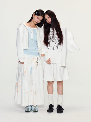 [YAWHAT] graffiti print dress