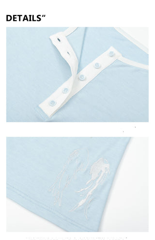 [YAWHAT] henley collar shirt