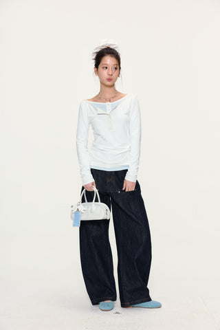 [YAWHAT] henley collar shirt