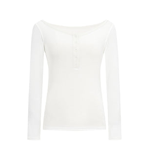 [YAWHAT] henley collar shirt