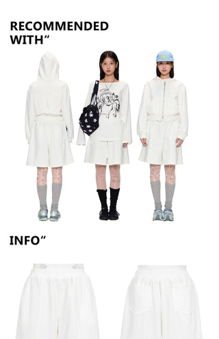 [YAWHAT] double waist shorts