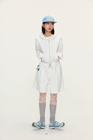 [YAWHAT] double waist shorts