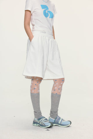 [YAWHAT] double waist shorts
