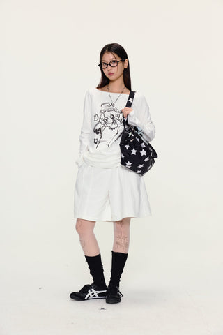 [YAWHAT] double waist shorts