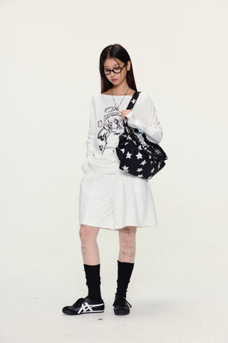 [YAWHAT] double waist shorts