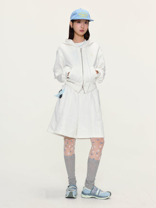 [YAWHAT] double waist shorts