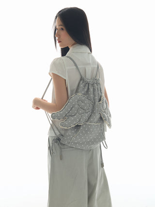 [YAWHAT] polka dot backpack