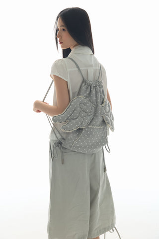 [YAWHAT] polka dot backpack