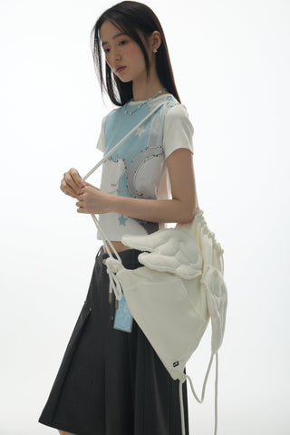 [YAWHAT] polka dot backpack