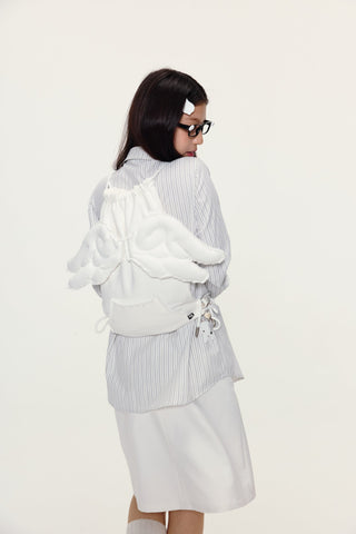 [YAWHAT] polka dot backpack