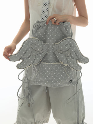 [YAWHAT] polka dot backpack