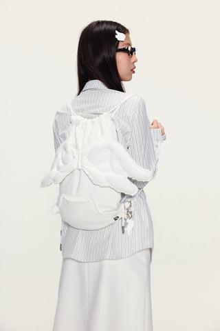 [YAWHAT] polka dot backpack