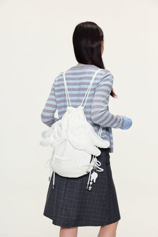 [YAWHAT] polka dot backpack