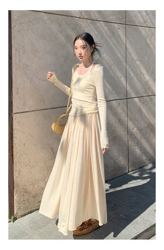 Oversized draping skirt