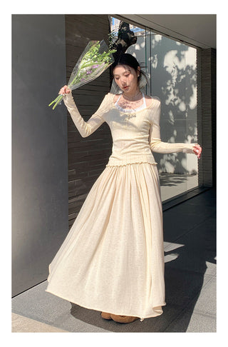 Oversized draping skirt