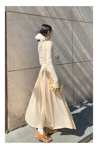 Oversized draping skirt