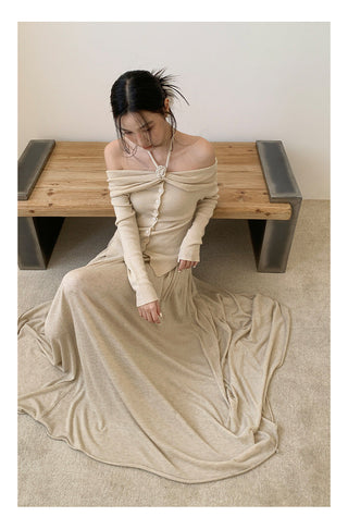 Oversized draping skirt