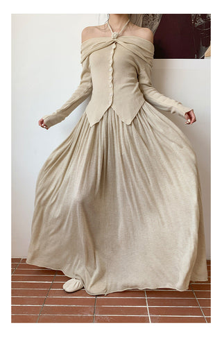 Oversized draping skirt