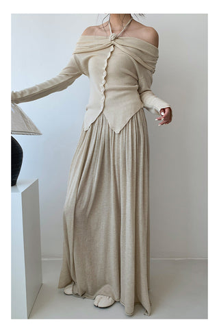 Oversized draping skirt