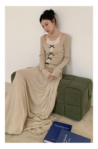 Oversized draping skirt