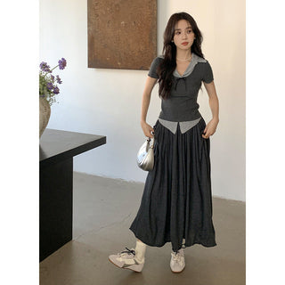 Oversized draping skirt