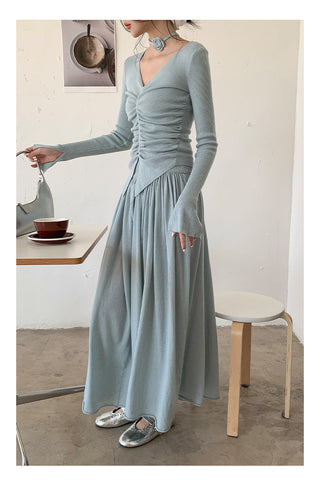 Oversized draping skirt