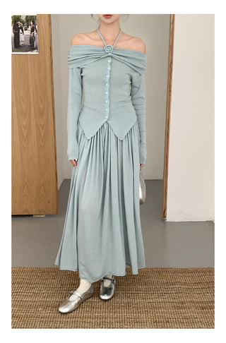 Oversized draping skirt