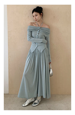 Oversized draping skirt