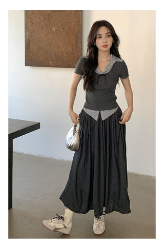Oversized draping skirt