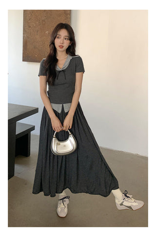 Oversized draping skirt