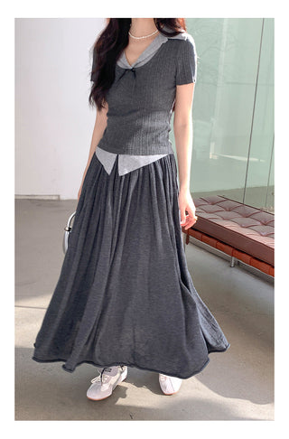 Oversized draping skirt