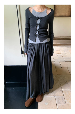 Oversized draping skirt