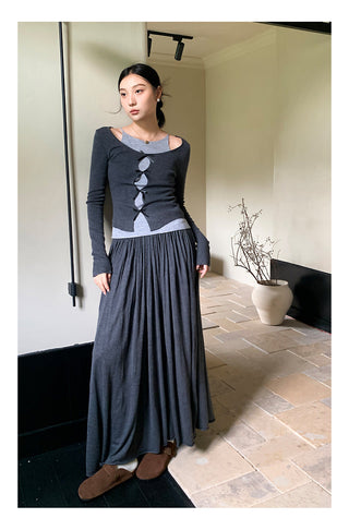 Oversized draping skirt