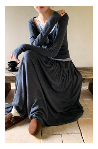 Oversized draping skirt