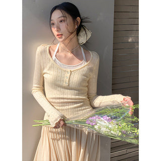 Halter suspender sweater