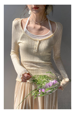 Halter suspender sweater