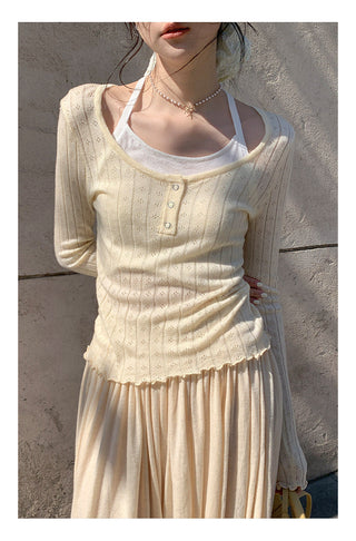 Halter suspender sweater