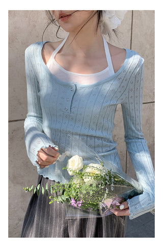 Halter suspender sweater