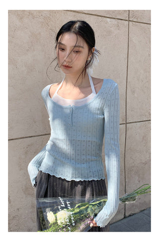 Halter suspender sweater
