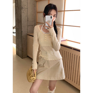 Halter suspender sweater