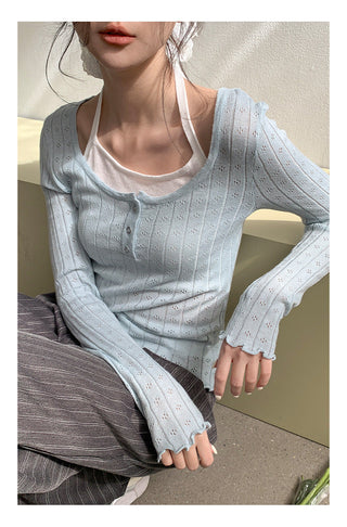 Halter suspender sweater