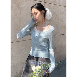 Halter suspender sweater