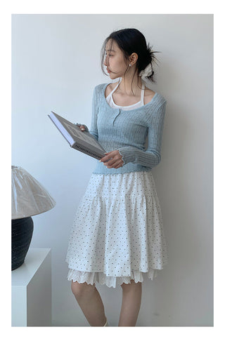 Halter suspender sweater