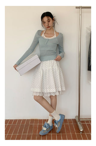 Halter suspender sweater