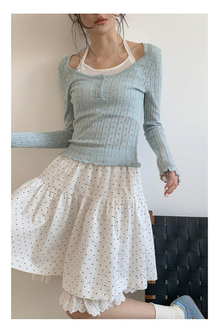 Halter suspender sweater