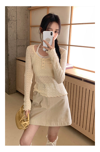 Halter suspender sweater