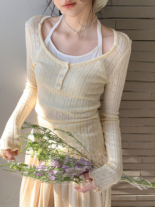 Halter suspender sweater