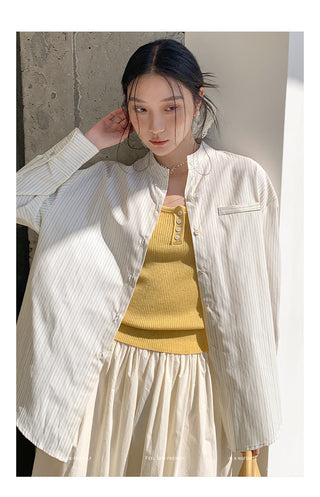 Striped work shirt